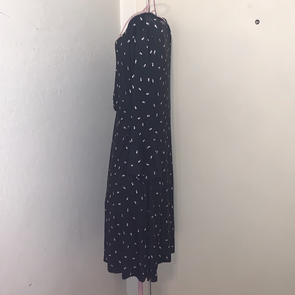 Seraphine Maternity Nursing  Navy blue/Pink Dot Dress- Size US 10 - Picture 11 of 15